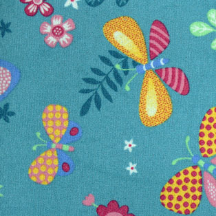 Kelebek Desenli Çocuk Halısı